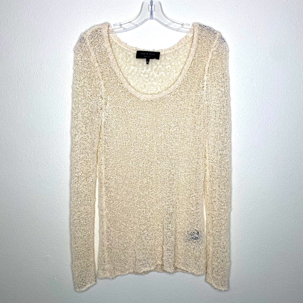 RAG & BONE Ivory Loose Knit Sweater